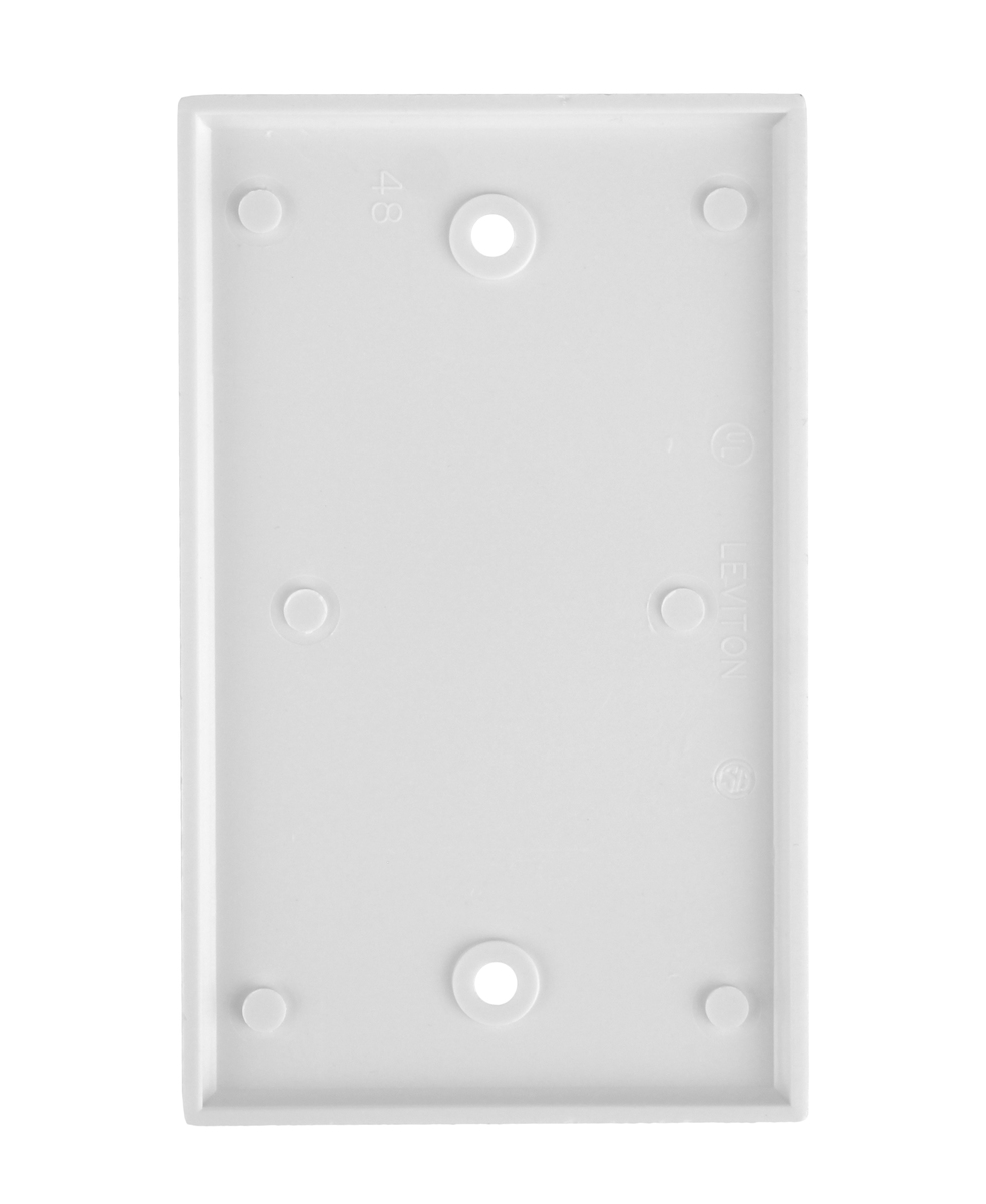 88014-W - Genuine OEM Leviton Blank Wall Plate, 1 Gang, White